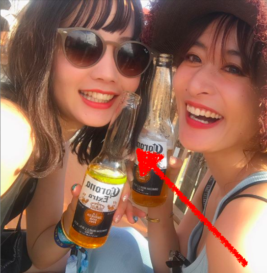 NANAMI(堀北真希の妹)お酒写真